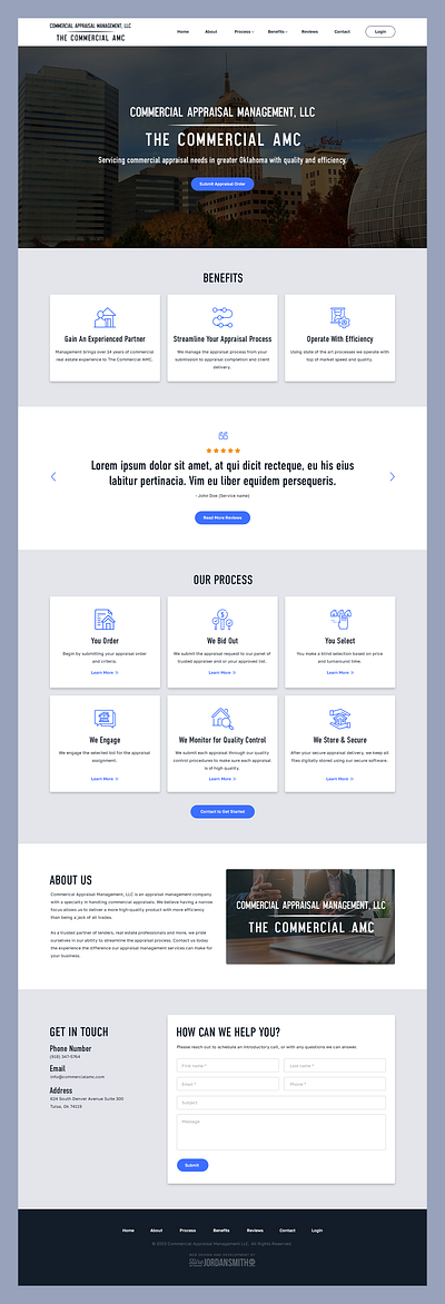 The Commercial AMC // Web Design appraisal appraisal management appraisal management company commercial commercial appraisal real estate web design