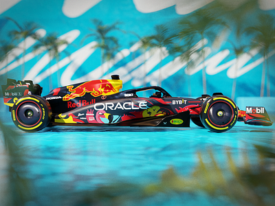 RB19 - Make Your Mark Miami Livery 3d 3d art abstract f1 formula grand prix illustration livery race racecar racing red bull