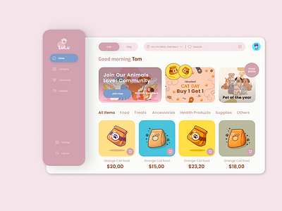 LuLu - Pet Shop graphic design illustration pet petshop ui uiux web