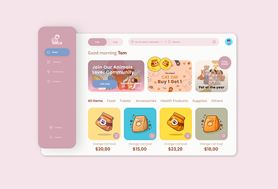 LuLu - Pet Shop graphic design illustration pet petshop ui uiux web