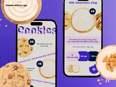 Cookie Delivery Mobile IOS App android animation app app design app interaction cookie dashboard delivery design ecommerce food app ios mobile mobile app mobile ui motion online ui uiux ux
