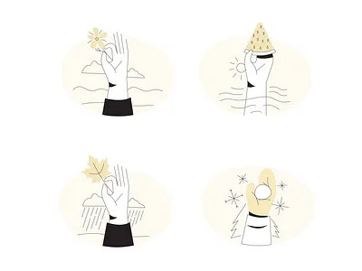 Four seasons brandillustration branding design digitalart digitalillustration graphic design illustration ui vector