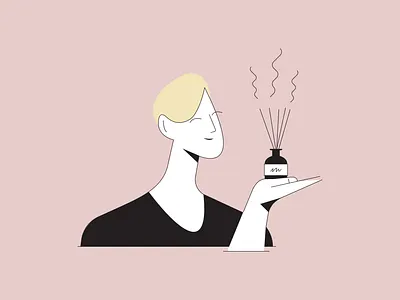 Unique room fragrance as you and your home brandillustration branding design digitalart digitalillustration graphic design illustration vector