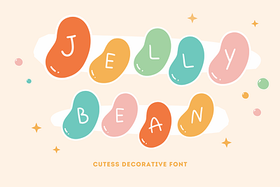 Jelly Bean | Cute Decorative Font app branding design font fonts graphic design handwriting font handwritten font illustration lettering logo type ui