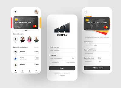 LUXPAY - Banking App app design design figma graphic design ui ux