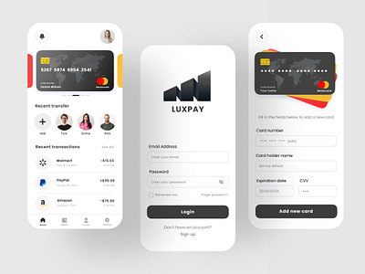 LUXPAY - Banking App app design design figma graphic design ui ux