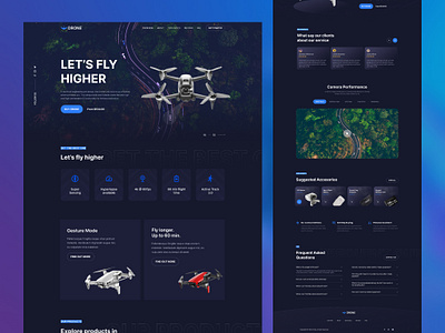 Drone website design desgin drone website desgin landing page design ui design web design website website desgin