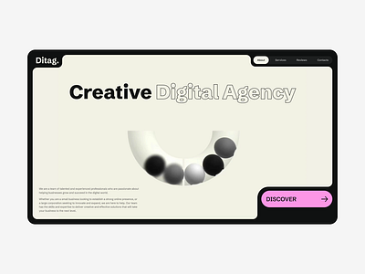 Creative Digital Agency — Home Page UI 3d agency agency web design animation application concept creative design digital digital agency graphic design home page landing page motion graphics ui ux web design studio website design agency website design company website marketing company