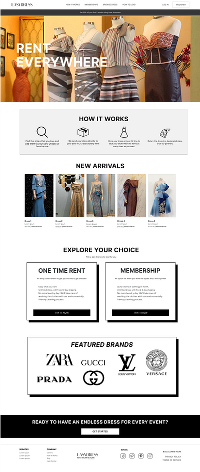 EASYDRESS: Cambodia's Dress Renting Service dress project renting ui ux