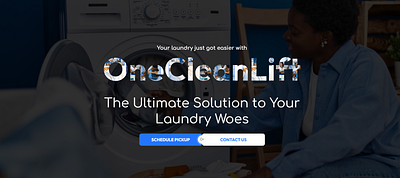 OneCleanLift Laundry Services animation design ui website website design