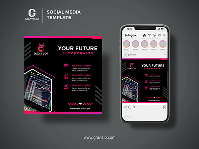 Social Media Template For Dexalot 99designs abdul rohman ads ardifa brand brand agency brand identity branding design facebook gravisio illustration instagram logo logo design post social media template