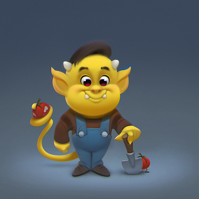Devil's Garden: Sammy character characterdesign design digitalart mascot design ui vector vector illustration