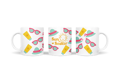mug summer theme sun soaker digital file glasses mug sublimation summer sun svg