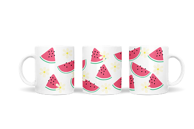 mug summer theme watermelon daisy design digital file dxf mug summer svg watermelon