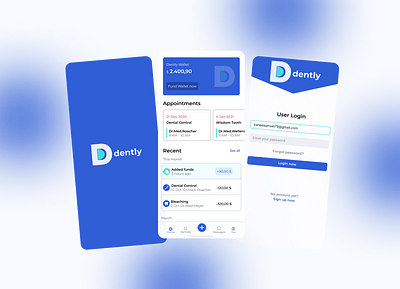 Dently Mobile App, Re-designed by Kanee Samuel (SammyTech). app design logo ui ux