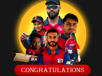 Nepali Cricket Team graphic design