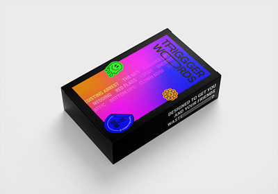 Adult Party Game Box Design adobe bold design futurism game gradient illustration minimalistic packaging retro vector