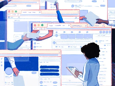 Social Media Black Box ai editorial illustration illustration technology woman