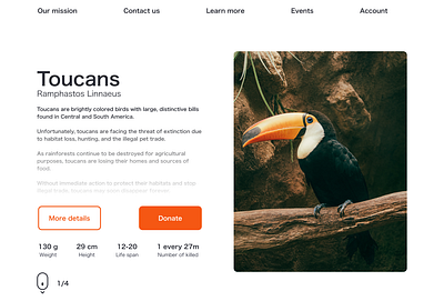 Design to help endangered species design ui ux webdesign