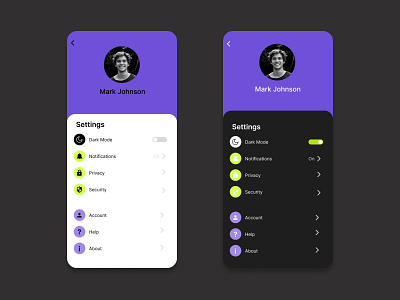 Daily UI Challenge 007- Settings app dailyui design settings ui ux