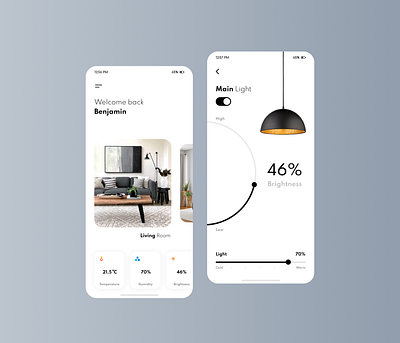 Smart home app app design figma graphic design smarthome typography ui ux