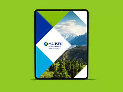 Mauser :: Sustainability Report 2021 annual report digital graphic design infographic information design ipad layout report sustainability typography