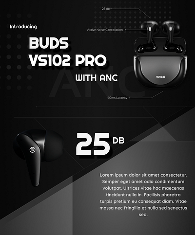 Airpods | Buds VS102 PRO Web Design airpods anc design figma ui web website