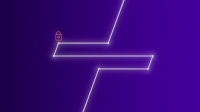 Tech Security animation design expertise glow gradient lock maze modern mograph motion graphics orange orb protection purple security shadow smart snappy technology techy