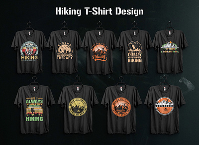 Hiking T-Shirt Design adobe illustrator design fashion graphic design hiking t shirt design t shirt t shirt design vintage