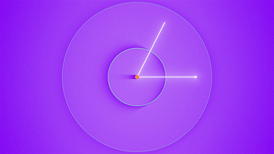Tech Clock animation circles clean clock cool gif gradient loop modern mograph motion graphics pulse purple radiate shadow sharp spin technology techy tick