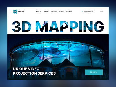 Web Site Concept ┃3D Mapping Studio design slider ui uxui web design