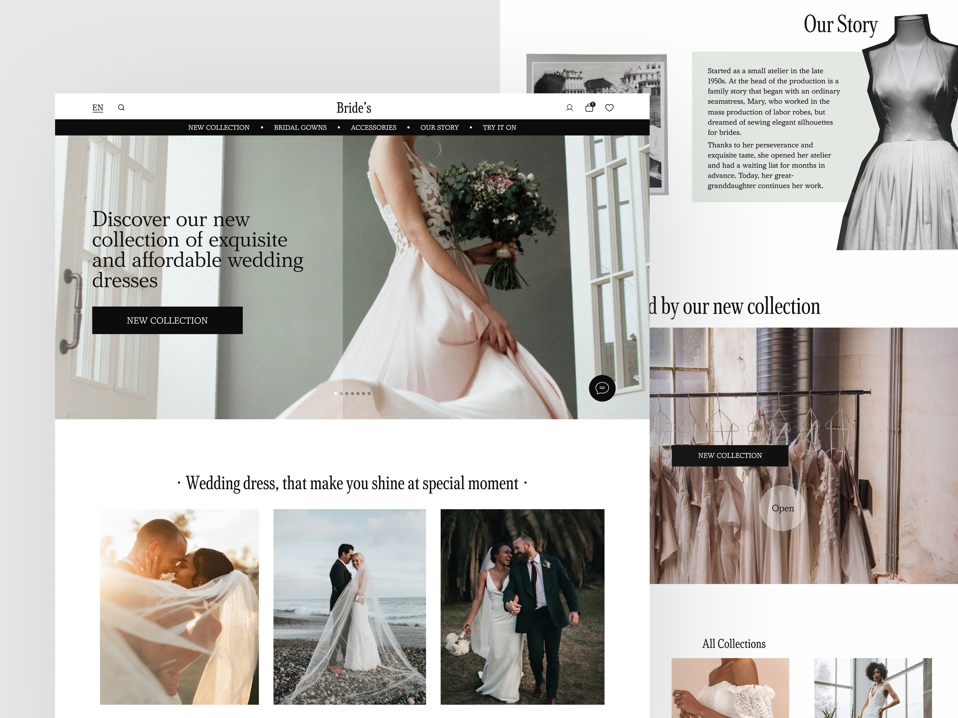 Landing page for bridal gowns bridaldesign bridalwear bride cleanlayout dribbble elegantdesign fashiondesign landingpage timelessdesign ui ux uxdesign uxui webdesign websiteinspiration weddingdesign weddingdress weddingfashion weddinginspiration weddingstyle
