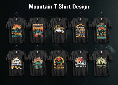 Mountain T-Shirt Design adobe illustrator design graphic design mountain t shirt mountain t shirt design t shirt t shirt design vintage