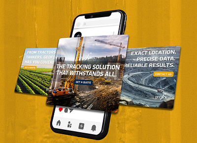 Digital Ads for Geoforce advertisment construction design facebook geoforce instagram linkedin rugged social media transportation