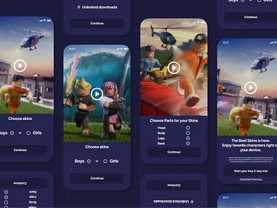 Roblox app subscription app design graphic design ios roblox subscription ui ux
