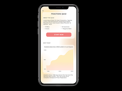 Quiz information screen design design edutech app figma graph design learningapp linegraph mobile app quiz studentapp ui ui design ux website