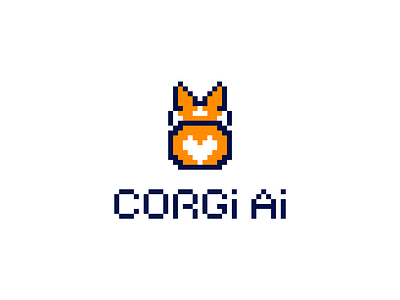 Corgi Ai - Logo Concept ai logo artificial intelligence b2b brand branding branding and identity corgi dog logo identity branding logo design logo design branding saas startup ycombinator