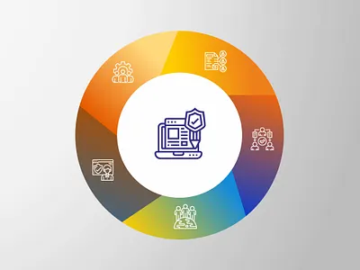 Gradient infographic branding design illustration logo ui vector