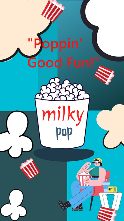 milky pop branding design illustration poster ui