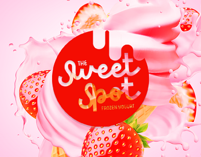 The Sweet Spot Frozen Yogurt branding graphic design logo ui