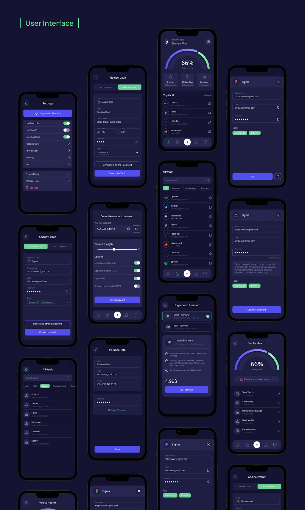 Password Manager Mobile App Design | UX/UI Design by Alina Zasikan on ...