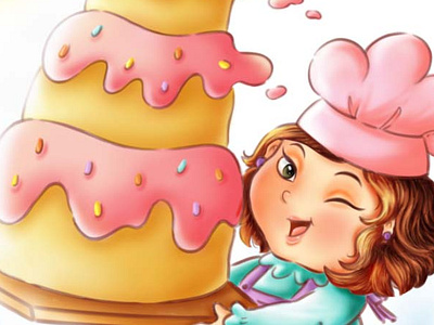 Cute Baker Lady in Airbrushing Style of Painting airbrush airbrushing airbrushing illustration airbrushing painting airbrushing style art artpreneurprogram baker baker illustration cake character design cute cute character cute character design cute illustration design digital painting digitalart digitaldrawing illustration