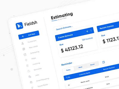 Field Management System Web Dashboard admin admin dashboard analytic crm crm dashboard dashboard dashboard design data design graph management minimal panel report sales management statistics stats ui web white dashboard