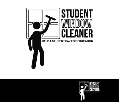 Logo for "Student Window Cleaner" 3d logo brand logo branding education graphic design logo minimal minimalist modern retro typography vector versatile vintage