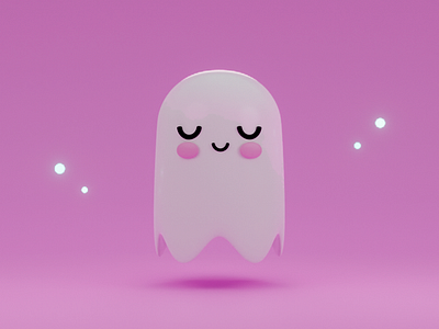 Ghost Kawaii 3d blender kawaii modelado