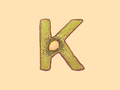 36 Days of Type: Kiwi 36 days of type art design drawing fruit illustration k kiwi type typography