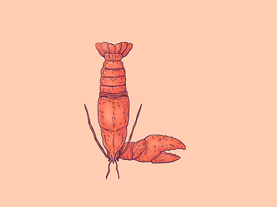 36 Days of Type: Lobster 36 days of type art character design design food illustration inktober l lobster seafood type typography