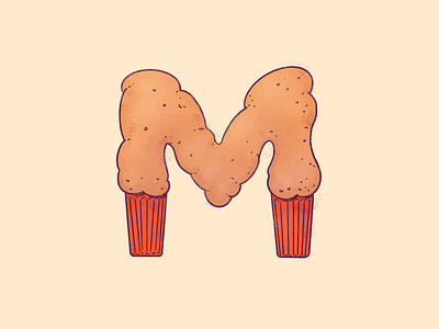 36 Days of Type: Muffin 36 days of type art cupcake design drawing food foodie illustration m madalena muffin