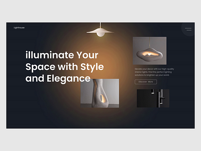 Lighthouse Web UI animation design ui ux web design