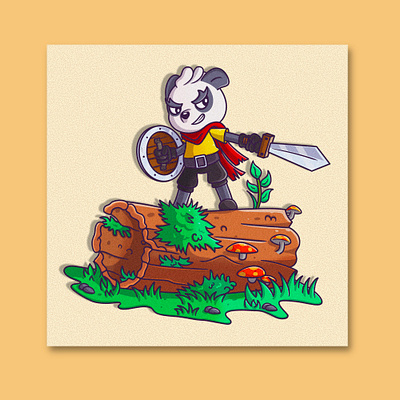 War panda branding character design concept art cute design graphic design illustration illustration art ilustration logo panda ui vector vector art war